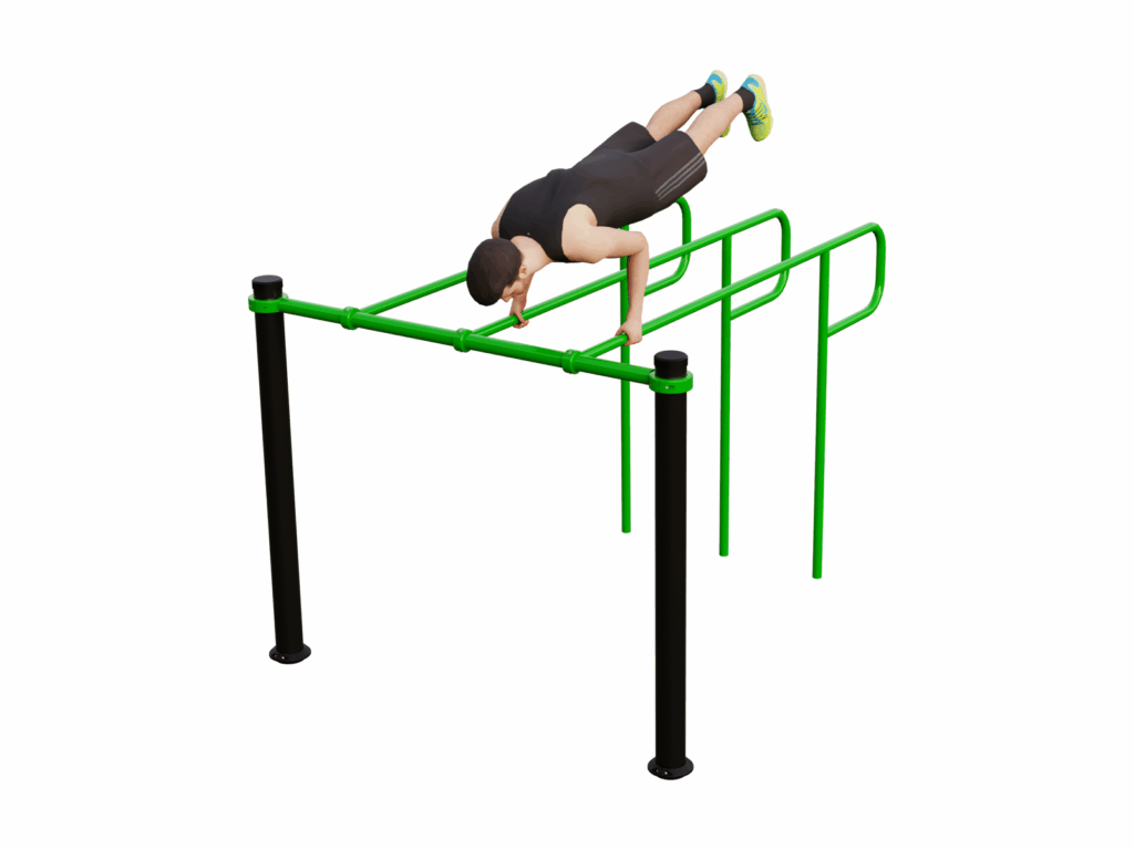 Kültéri párhuzamos korlát – street workout és calisthenics gyakorlatokhoz