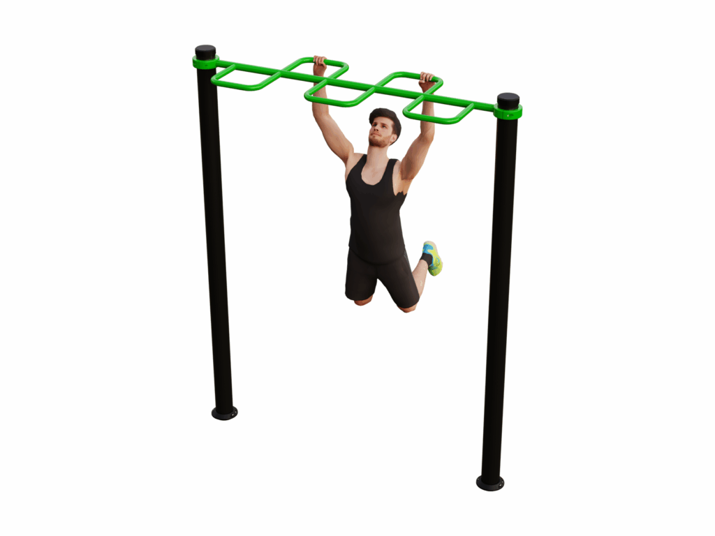 Kültéri vízszintes hullám – street workout és calisthenics állomás