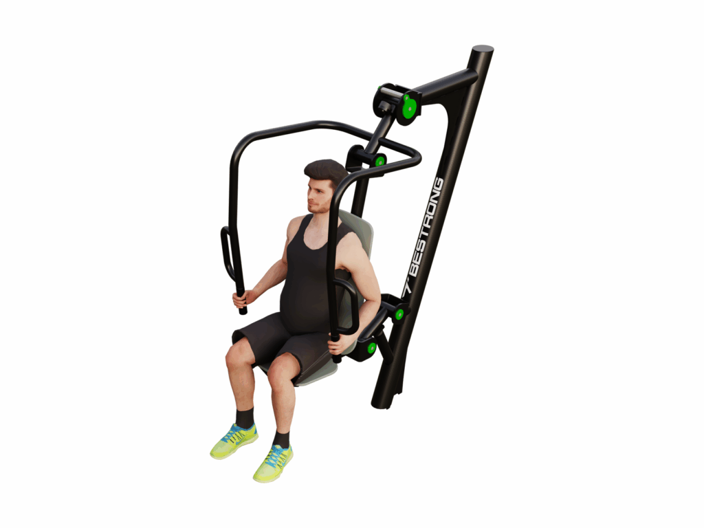 BeStrong melltológép – kültéri edzőeszköz mellkas edzésére
